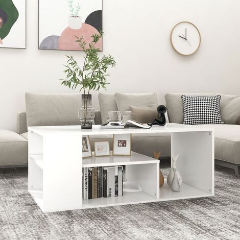 vidaXL Tavolino da Salotto Bianco 100x50x40 cm in Legno