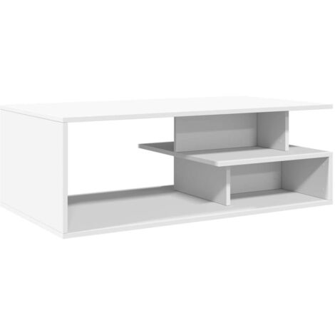 vidaXL Tavolino da Salotto Bianco 102x55x35 cm in Legno Multistrato