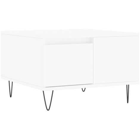 vidaXL Tavolino da Salotto Bianco 55x55x36,5 cm in Legno Multistrato