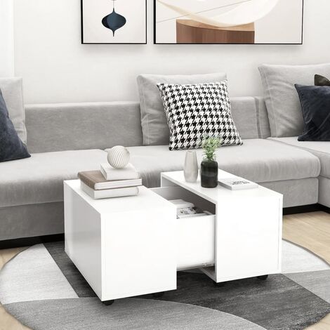 vidaXL Tavolino da Salotto Bianco 60x60x38 cm in Legno Multistrato