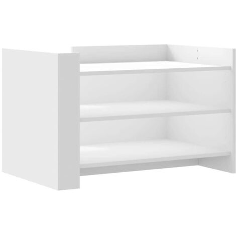 vidaXL Tavolino da Salotto Bianco 80x50x50 cm in Legno Multistrato