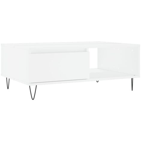 vidaXL Tavolino da Salotto Bianco 90x60x35 cm in Legno Multistrato