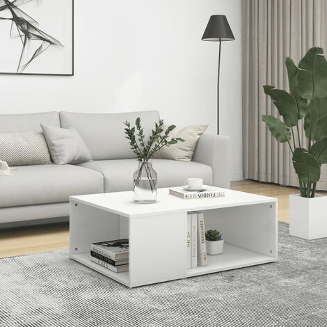 vidaXL Tavolino da Salotto Bianco 90x67x33 cm in Legno Multistrato