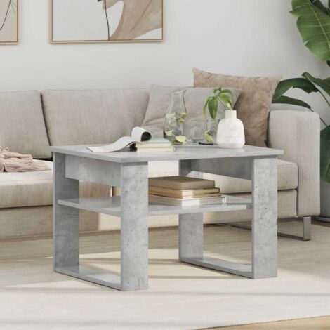 vidaXL Tavolino da salotto Grigio cemento 64 x 54 x 44 cm