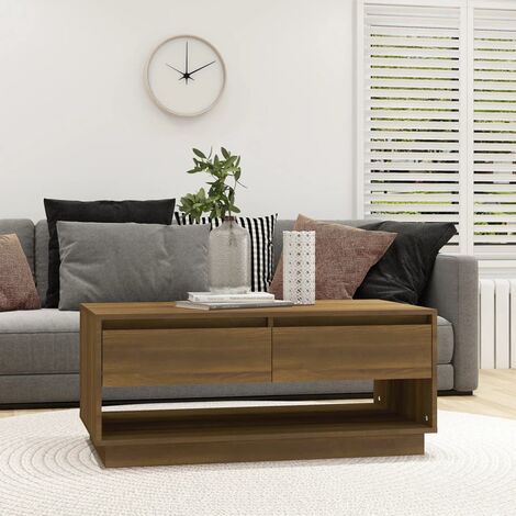 vidaXL Tavolino da Salotto Marrone Rovere 102,5x55x44 cm in Truciolato