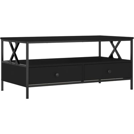vidaXL Tavolino da Salotto Nero 100x51x45 cm in Legno Multistrato