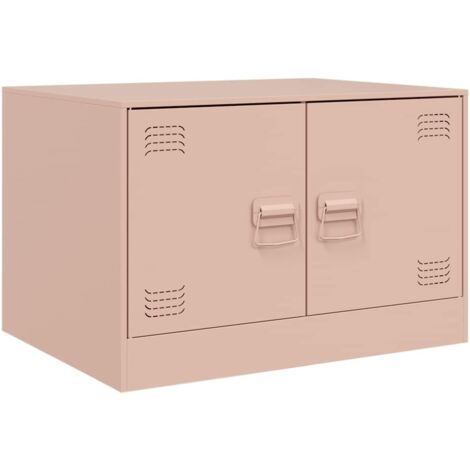 vidaXL Tavolino da Salotto Rosa 67x50x44 cm in Acciaio