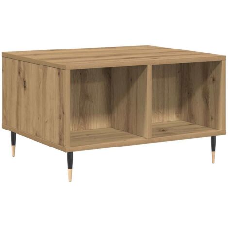 vidaXL Tavolino da Salotto Rovere Artigianale 60x50x36,5cm Multistrato