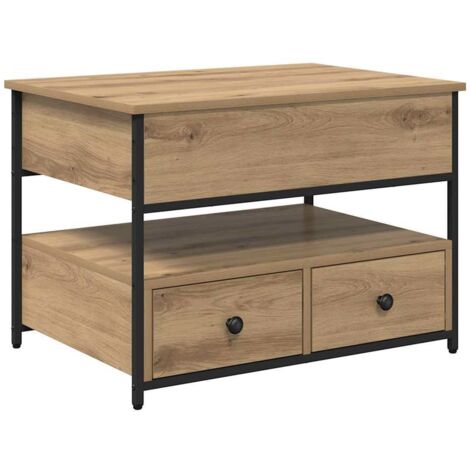 vidaXL Tavolino da salotto Rovere artigianale 70 x 50 x 54.5 cm
