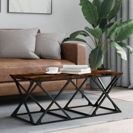 vidaXL Tavolino da Salotto Rovere Fumo 100x49x40 cm Legno Multistrato