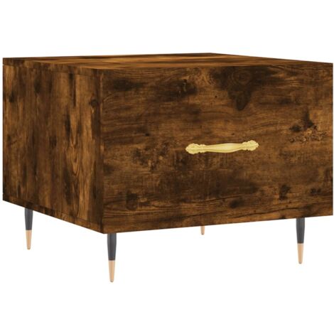 vidaXL Tavolino da Salotto Rovere Fumo 50x50x40 cm Legno Multistrato