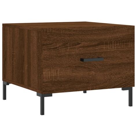 vidaXL Tavolino da Salotto Rovere Marrone 50x50x40cm Legno Multistrato