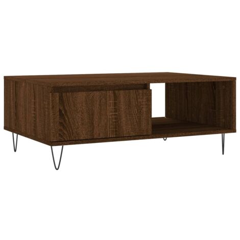 vidaXL Tavolino da Salotto Rovere Marrone 90x60x35cm Legno Multistrato