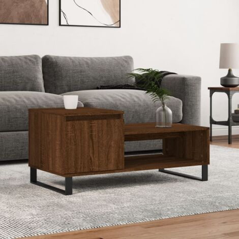 vidaXL Tavolino da Salotto Rovere Marrone100x50x45cm Legno Multistrato