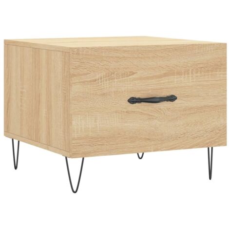 vidaXL Tavolino da Salotto Rovere Sonoma 50x50x40 cm Legno Multistrato