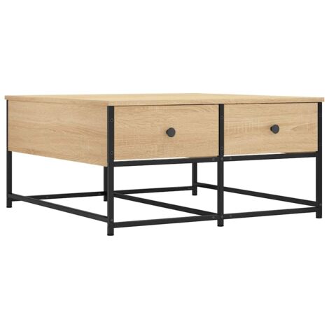vidaXL Tavolino da Salotto Rovere Sonoma 80x80x40 cm Legno Multistrato