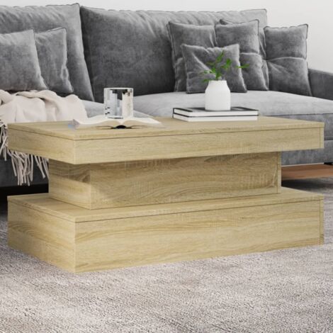 Tavolino da Salotto in Legno Multistrato 110x65x48 cm Rovere vidaXL
