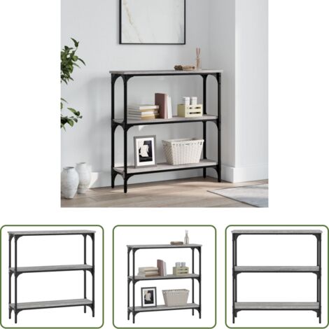 vidaXL Tavolino da soggiorno -  Tavolino Consolle Grigio Sonoma 75x22,5x75 cm Legno Multistrato