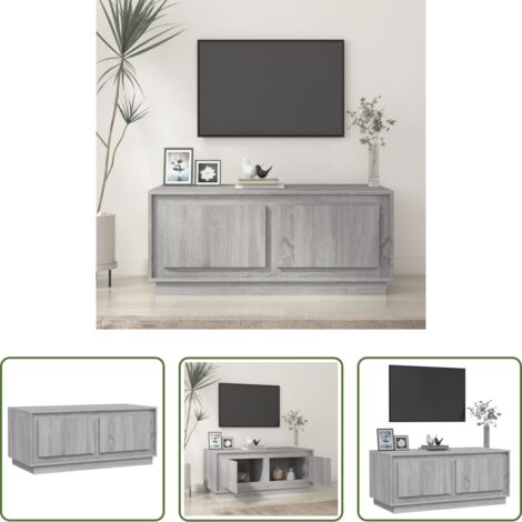 vidaXL Tavolino da soggiorno -  Tavolino da Salotto Grigio Sonoma 102x50x44cm Legno Multistrato