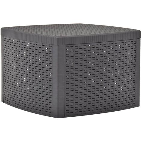 vidaXL Tavolino di Servizio Colore Caffè 54x54x36,5 cm in Plastica