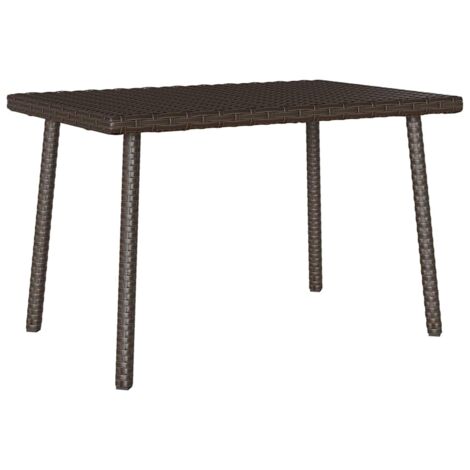 vidaXL Tavolino Giardino Rettangolare Marrone 60x40x37 cm Polyrattan