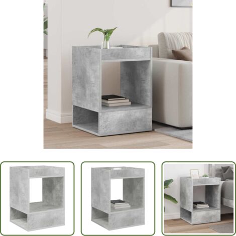 vidaXL Tavolino grigio cemento -  Tavolino Grigio cemento 40 x 40 x 56 cm Legno multistrato