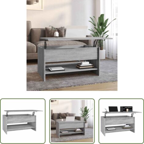 vidaXL Tavolino grigio sonoma -  Tavolino da Salotto Grigio Sonoma 80x50x40 cm Legno Multistrato