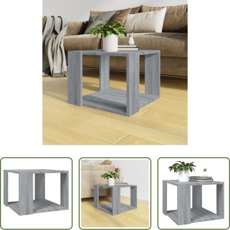 vidaXL Tavolino grigio -  Tavolino Salotto Grigio Sonoma 40x40x30cm Legno Ingegnerizzato