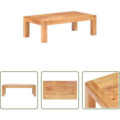vidaXL Tavolino in acacia -  Tavolino da Salotto 110x60x35 cm Massello Acacia Finitura Ambra