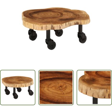 vidaXL Tavolino in acacia -  Tavolino da Salotto in Legno Massello di Acacia 60x55x25 cm