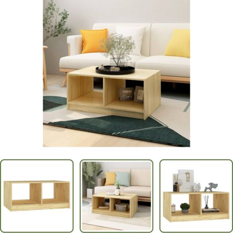 vidaXL Tavolino in legno massello -  Tavolino da Salotto 75x50x33,5 cm Legno Massello di Pino