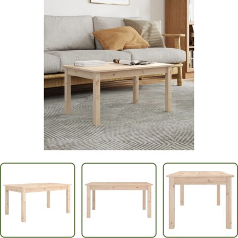 vidaXL Tavolino in legno massello -  Tavolino da Salotto 80x50x40 cm Legno Massello di Pino