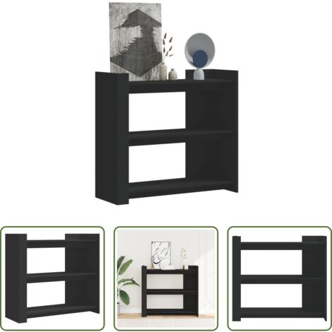 vidaXL Tavolino in legno multistrato -  Tavolino Consolle Nero 100x35x90 cm in Legno Multistrato