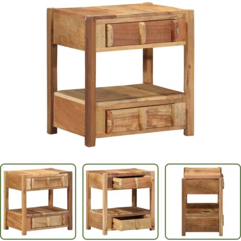 vidaXL Tavolino in legno recuperato -  Tavolino Marrone 43 x 32 x 46 cm Legno Recuperato Massello