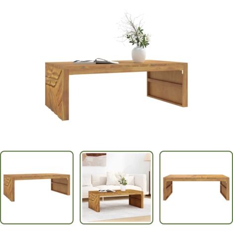 vidaXL Tavolino in legno -  Tavolino da Salotto 110x60x38 cm in Legno Massello di Teak