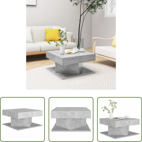 vidaXL Tavolino in legno -  Tavolino da Salotto Grigio Cemento 57x57x30cm Legno Multistrato