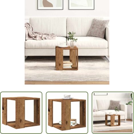 vidaXL Tavolino in legno -  Tavolino da salotto Legno vecchio 32 x 32 x 30 cm