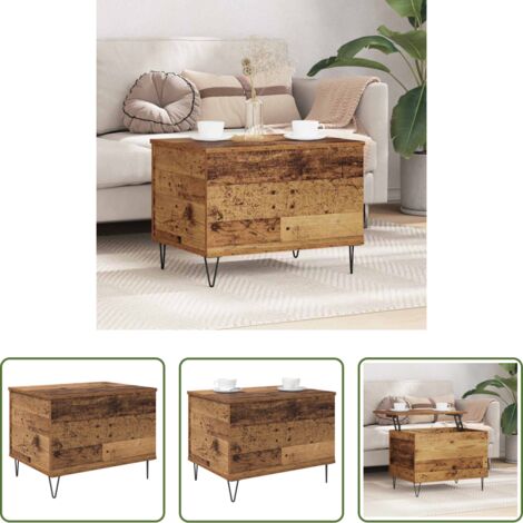 vidaXL Tavolino in legno -  Tavolino da salotto Legno vecchio 60 x 44,5 x 45 cm