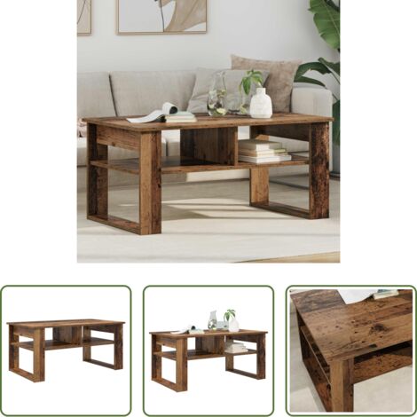 vidaXL Tavolino in legno -  Tavolino da salotto Legno vecchio 96 x 54 x 44 cm