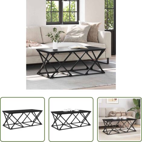 vidaXL Tavolino in legno -  Tavolino da salotto Rovere Nero 100 x 49 x 40 cm