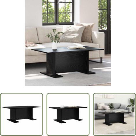 vidaXL Tavolino in legno -  Tavolino da salotto Rovere nero 103,5 x 60 x 40 cm