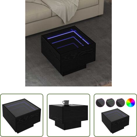 vidaXL Tavolino in legno -  Tavolino da salotto Rovere nero 40 x 40 x 30 cm