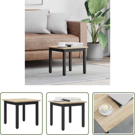 vidaXL Tavolino in legno -  Tavolino da salotto Sonoma 40 x 40 x 36 cm Legno multistrato