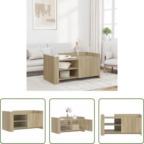 vidaXL Tavolino in Rovere Sonoma -  Tavolino Salotto Rovere Sonoma 100x50x50cm in Legno Multistrato