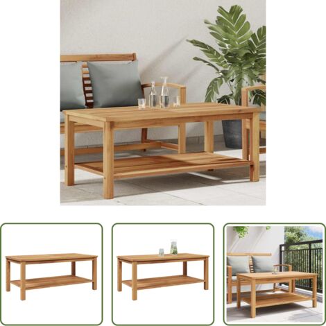 vidaXL Tavolino in teak -  Tavolino da salotto Marrone 110 x 55 x 45 cm