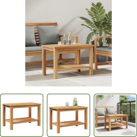vidaXL Tavolino in teak -  Tavolino da salotto Marrone 70 x 40 x 45 cm