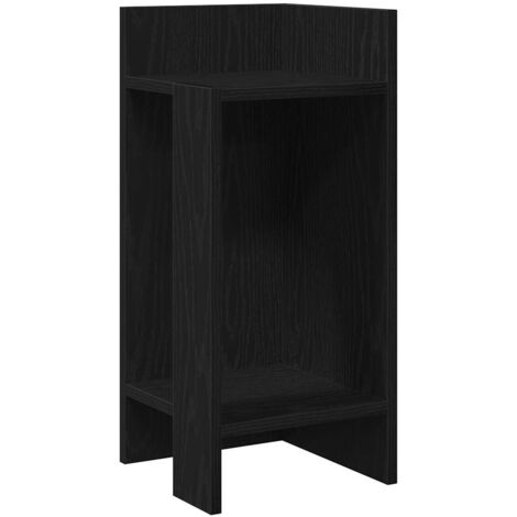 vidaXL Tavolino Laterale con Ripiano Nero 25,5x27x60 cm