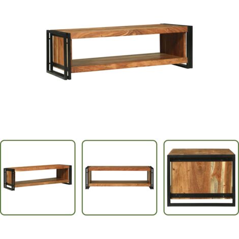 vidaXL Tavolino moderno -  Tavolino da salotto 120 x 50 x 38 cm Legno di Acacia Massello