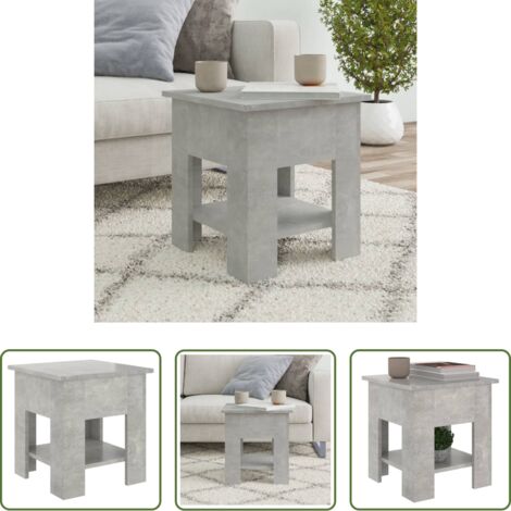 vidaXL Tavolino moderno -  Tavolino da Salotto Grigio 40x40x42 cm in Legno Multistrato
