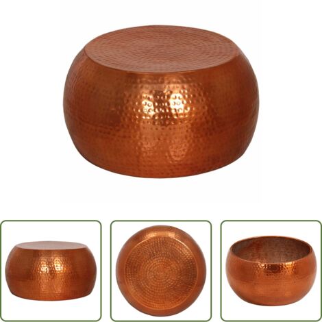 vidaXL Tavolino moderno -  Tavolino da Salotto in Ottone Ø55x28 cm in Alluminio